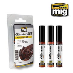 Ammo by MIG -  Oilbrushers - Rust Tones Set