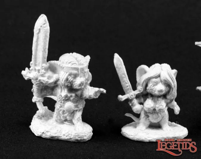 Reaper: Dark Heaven Legends: Barbarian Mousling (2) (metal)-1