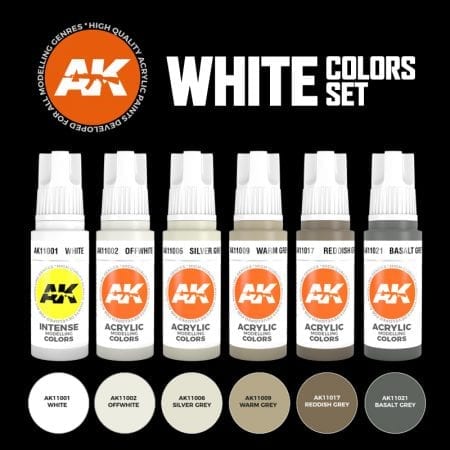 AK Interactive - 3 Gen Sets - White Colors