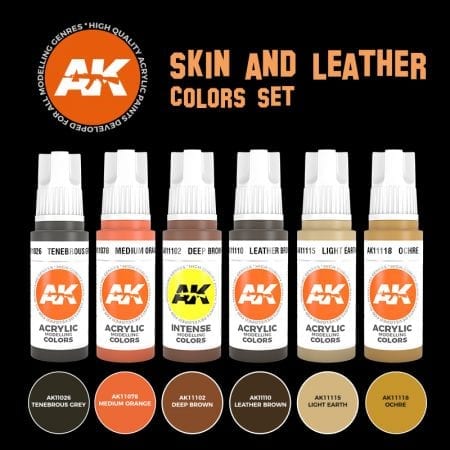 AK Interactive - 3 Gen Sets - Skin And Leather Colors