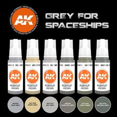 AK Interactive - 3 Gen Sets - Grey For Spaceships