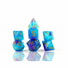 Sirius Dice - Cerulean Nebula Dice Set 7-1