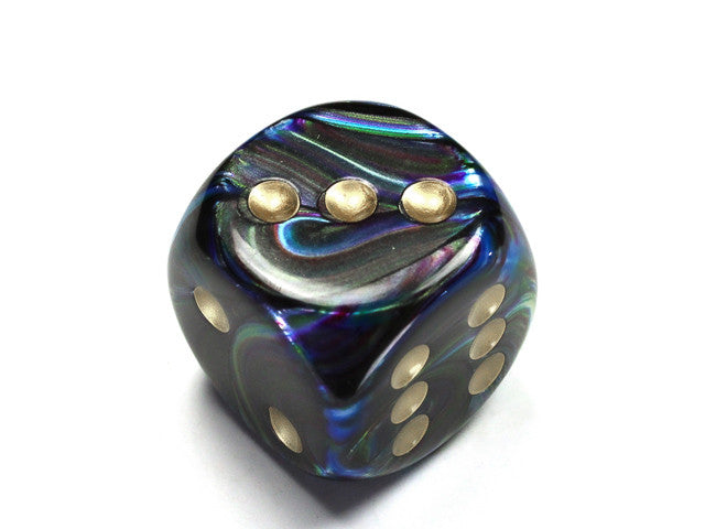 CHX 30mm D6 Single Dice Lustrous Shadow/Gold-1