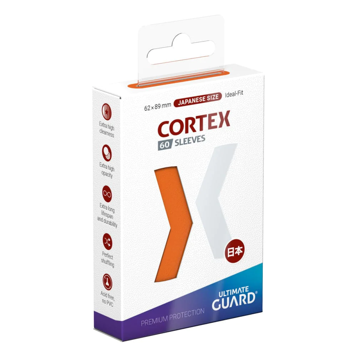 Ultimate Guard: Japanese Size Sleeves – Cortex – Orange-1