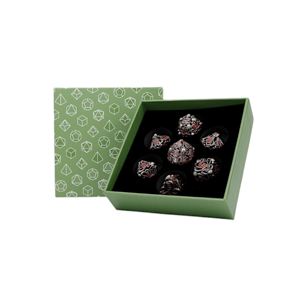 LPG Dice Tentacular Dice Set Bloodied Metal-1