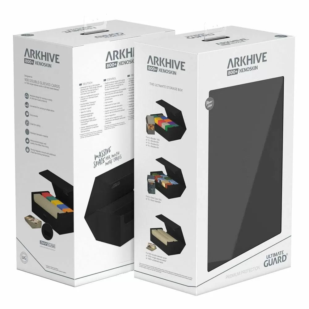 Ultimate Guard: Deck Case – XenoSkin Monocolour Arkhive Flip Case 800+ – Black-1