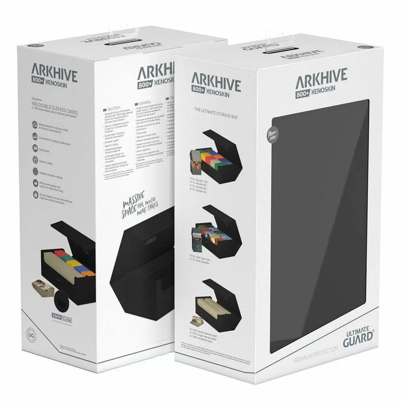 Ultimate Guard: Deck Case – XenoSkin Monocolour Arkhive Flip Case 800+ – Black-1