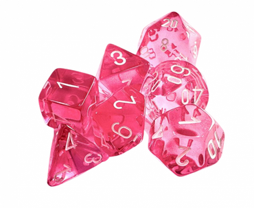 CHX Polyhedral 7-Die Set Translucent Pink/White