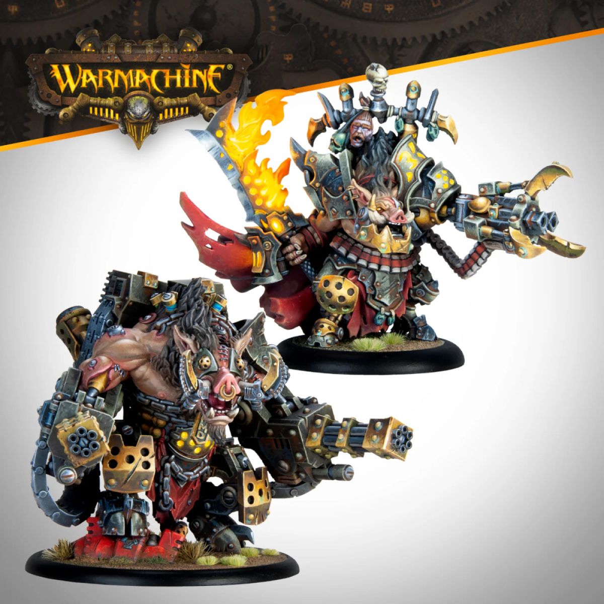 Warmachine: Mercenary: Emperor Carver Ultimus Esquire III & War Boar MMD47-1