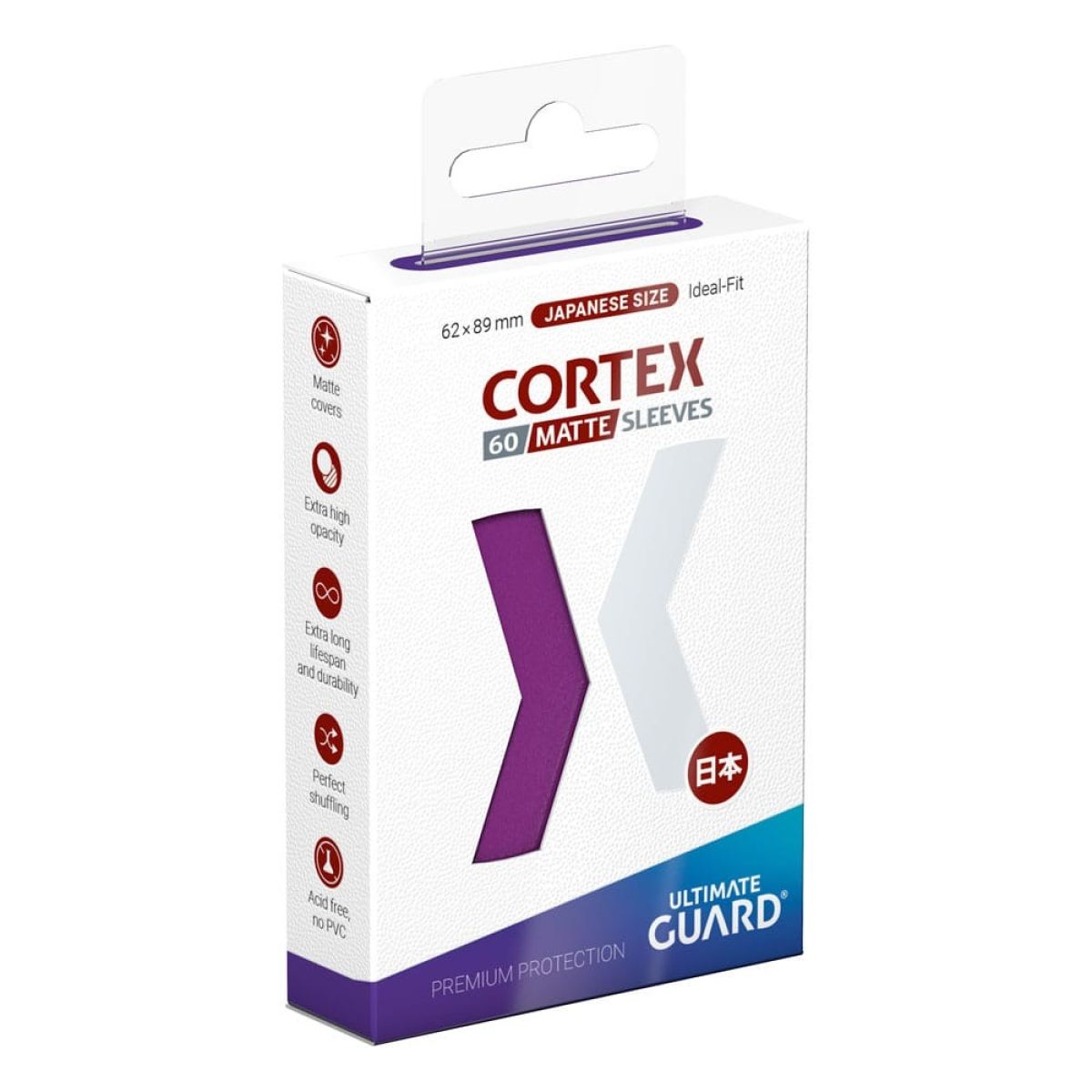 Ultimate Guard: Japanese Size Sleeves – Cortex Matte – Purple
