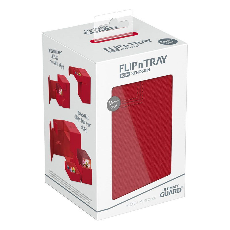 Ultimate Guard: Deck Box – XenoSkin Monocolor Flip´n´Tray 100+ – Red-1
