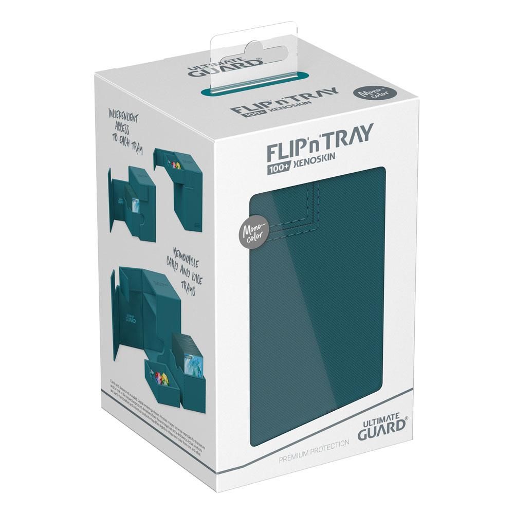 Ultimate Guard: Deck Box – XenoSkin Monocolor Flip´n´Tray 100+ – Petrol-1