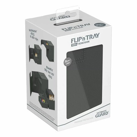 Ultimate Guard Twin Flip n Tray 200+ XenoSkin Monocolor Grey Deck Box-1