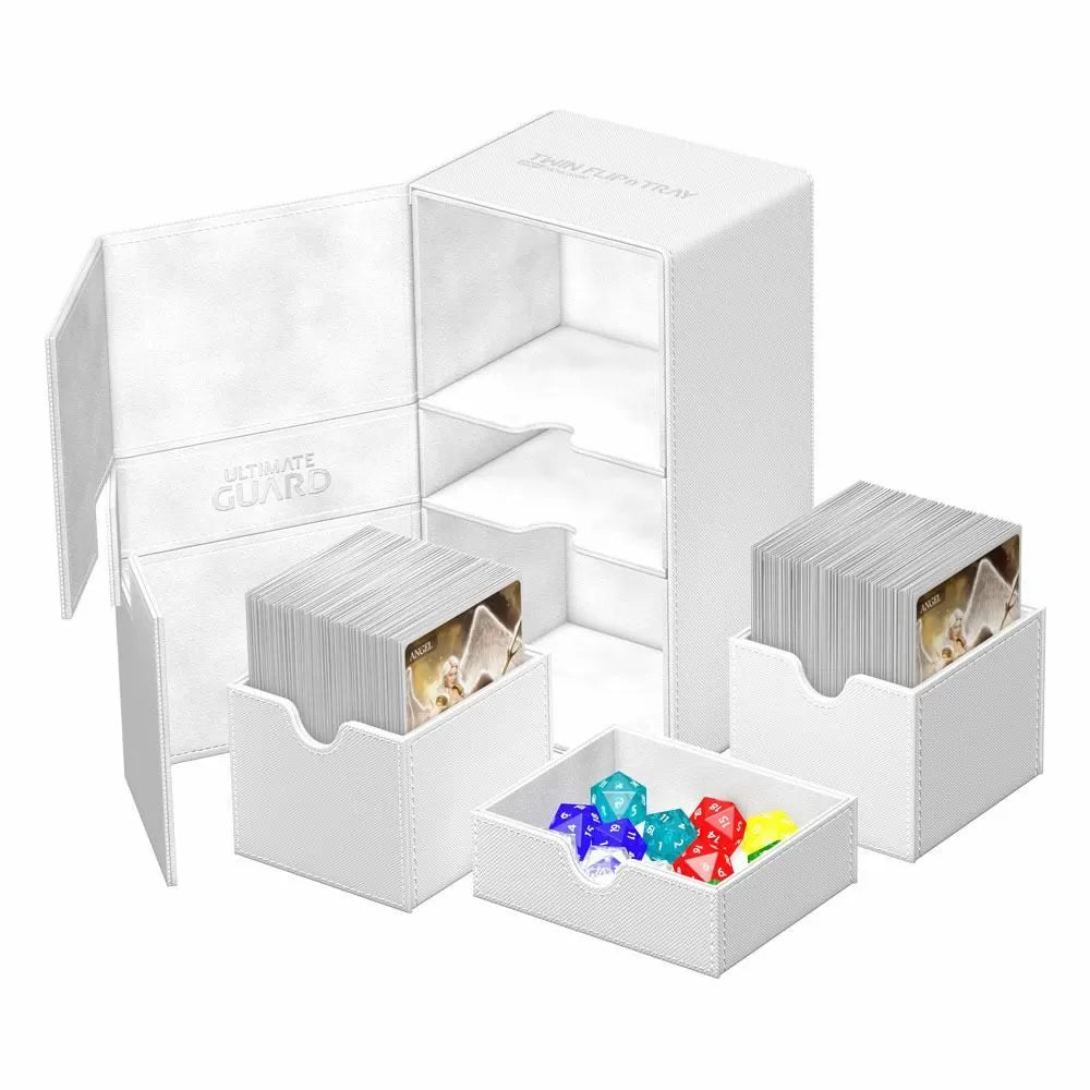 Ultimate Guard Twin Flip n Tray 200+ XenoSkin Monocolor White Deck Box