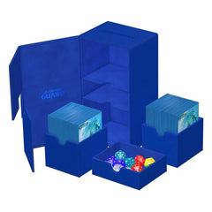 Ultimate Guard Twin Flip n Tray 200+ XenoSkin Monocolor Blue Deck Box-2