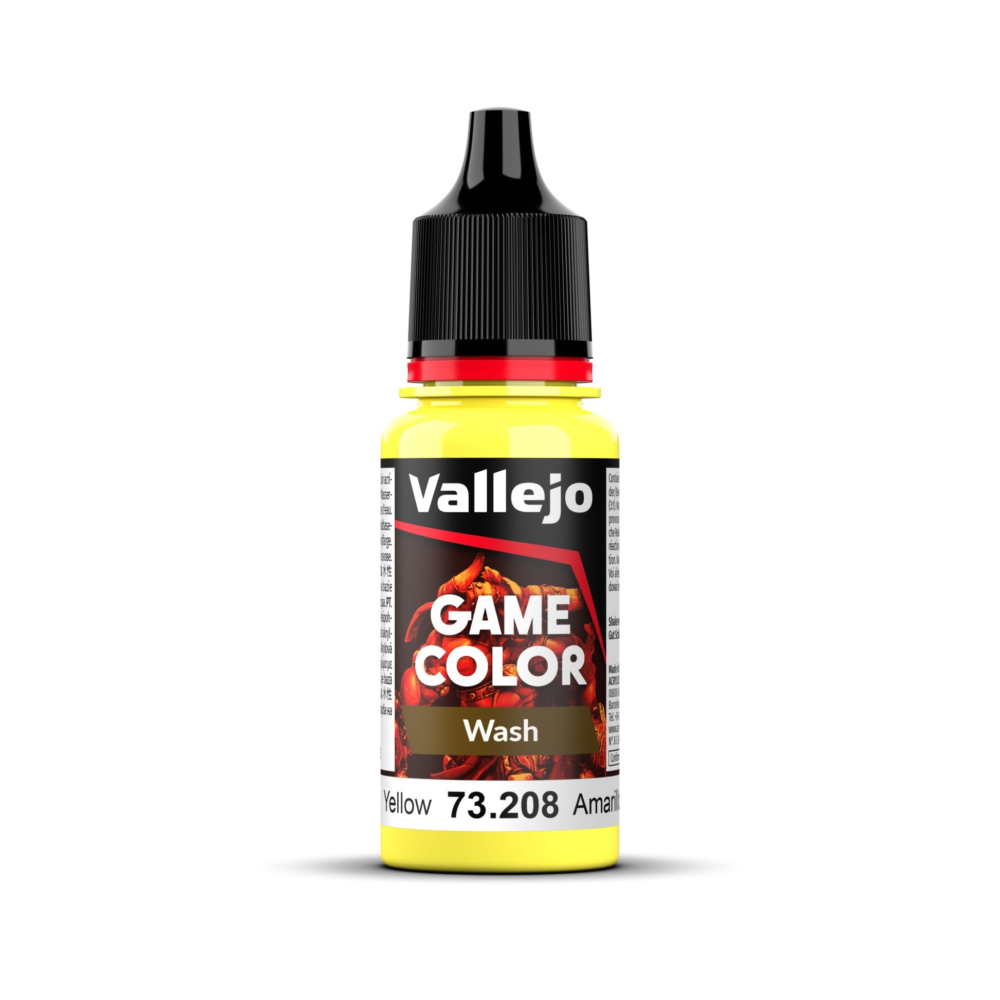 Vallejo Game Color Wash Yellow 18ml Acrylic Paint-1