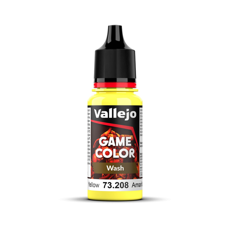 Vallejo Game Color Wash Yellow 18ml Acrylic Paint-1