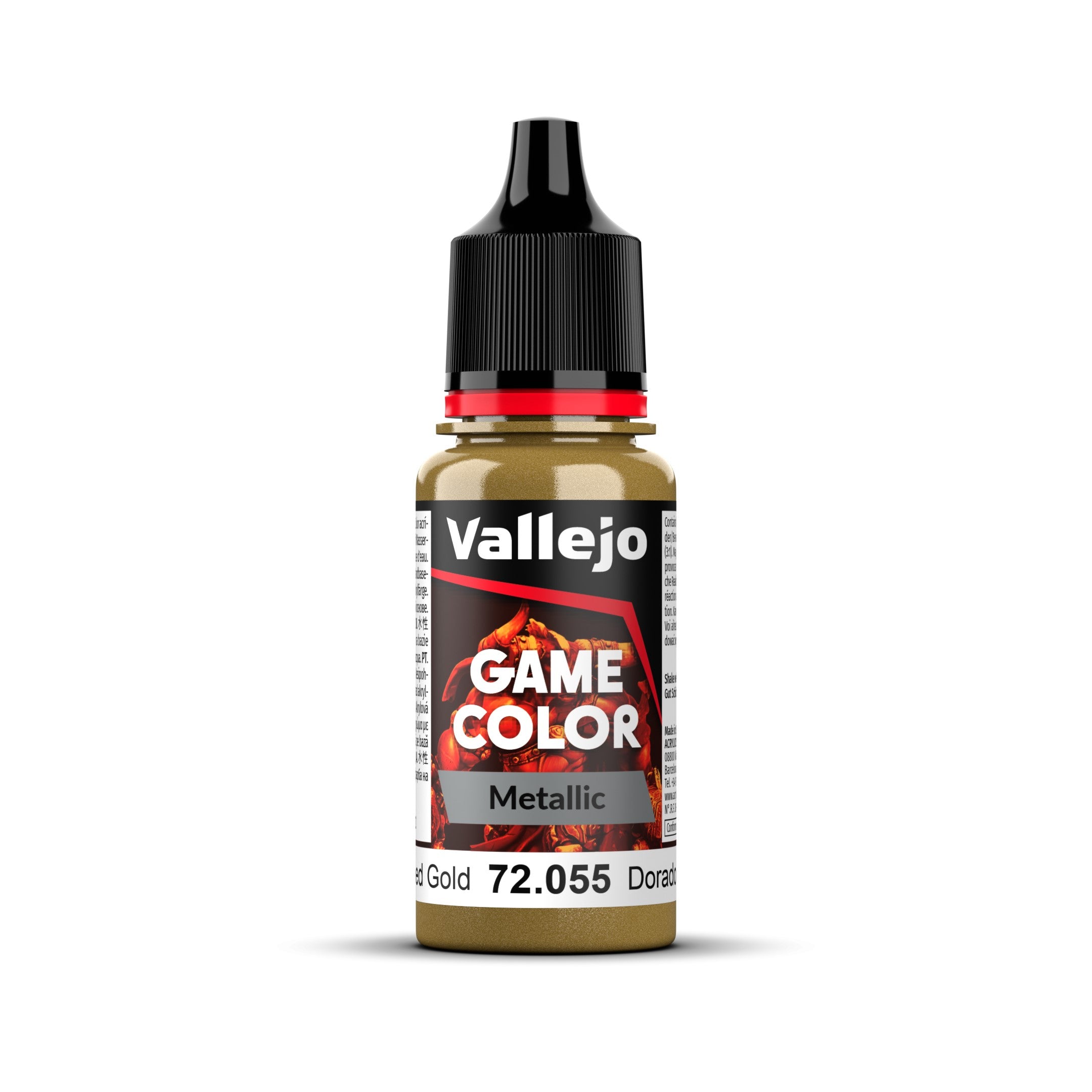 Vallejo Game Color Metal Polished Gold 18ml Acrylic Paint