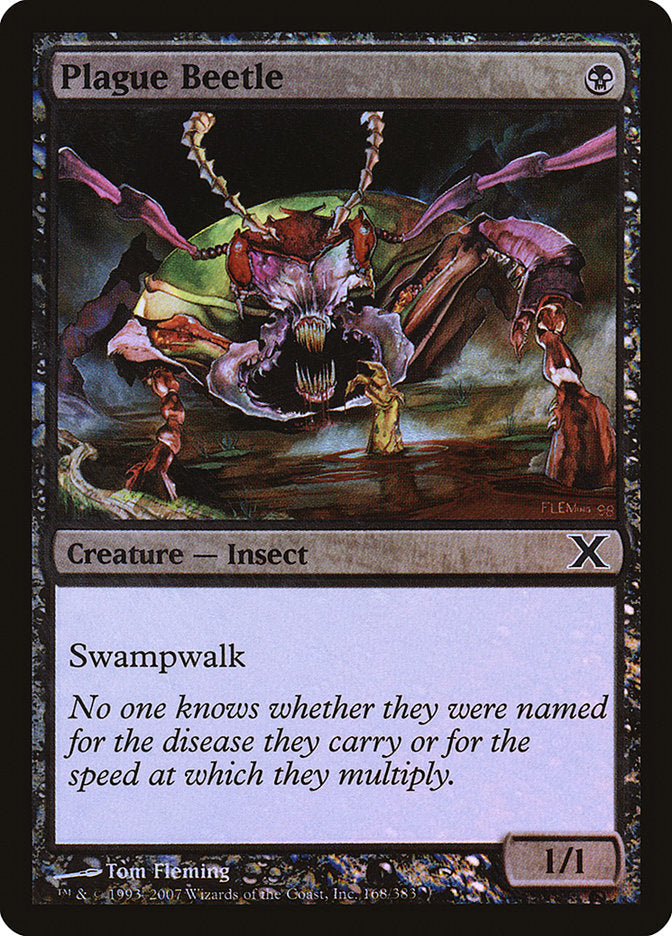 Plague Beetle (Premium Foil) [Tenth Edition]-1