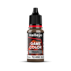 Vallejo Game Color Metal Brassy Brass 18ml Acrylic Paint-1
