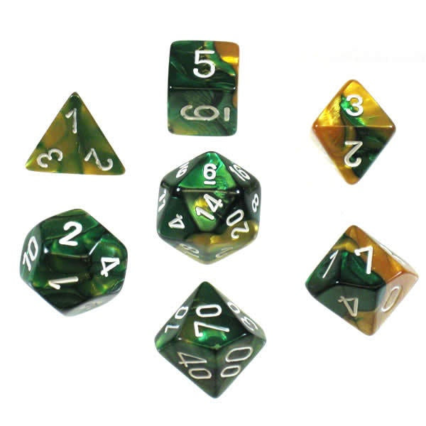 CHX 26425 Gemini Gold-Green/White 7-Die Set-1