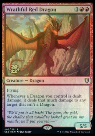 Wrathful Red Dragon [Commander Legends: Battle for Baldur's Gate Prerelease Promos]-1