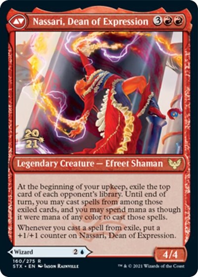 Uvilda, Dean of Perfection // Nassari, Dean of Expression [Strixhaven: School of Mages Prerelease Promos]-2