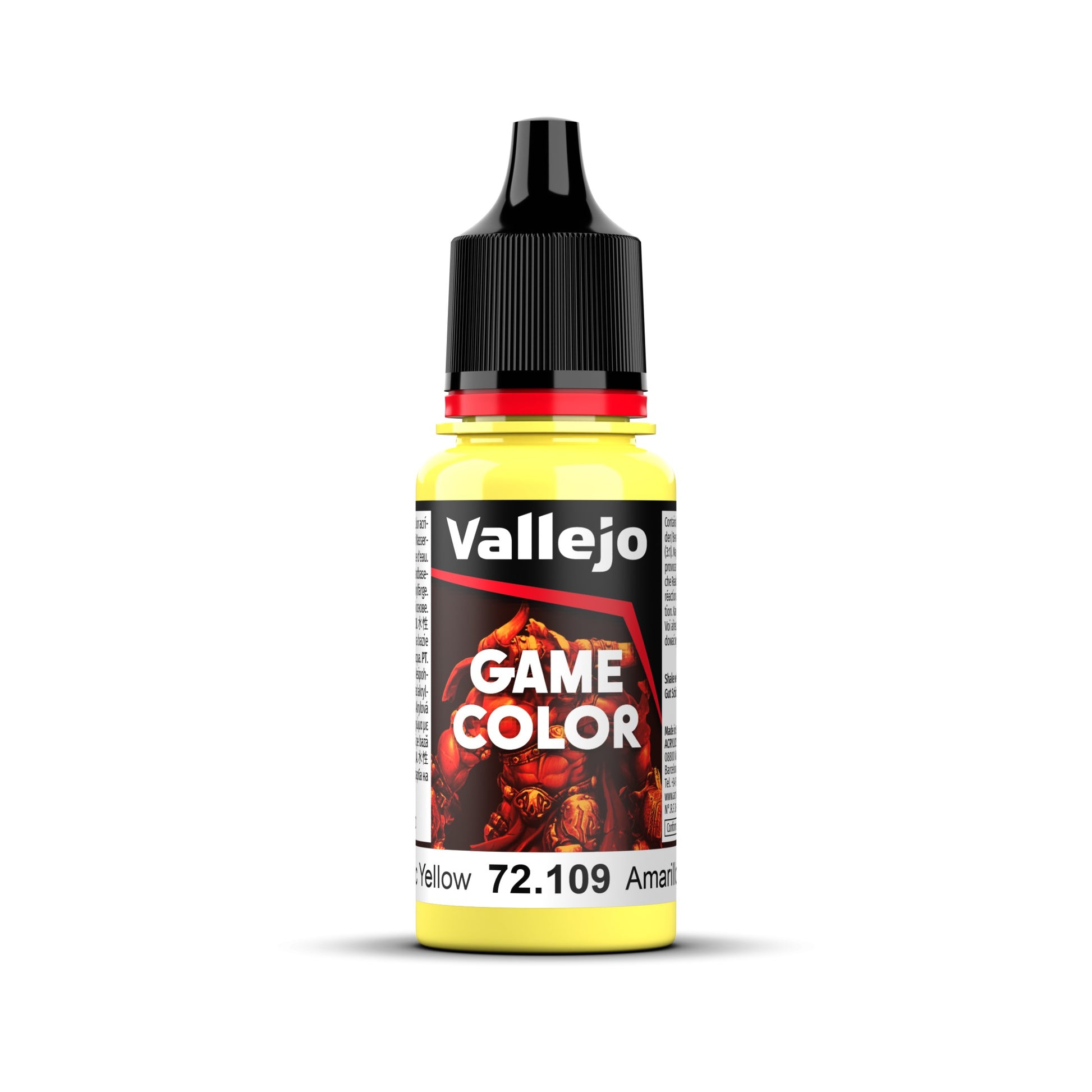 Vallejo Game Color Toxic Yellow 18ml Acrylic Paint-1