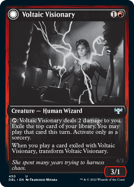 Voltaic Visionary // Volt-Charged Berserker [Innistrad: Double Feature]-1