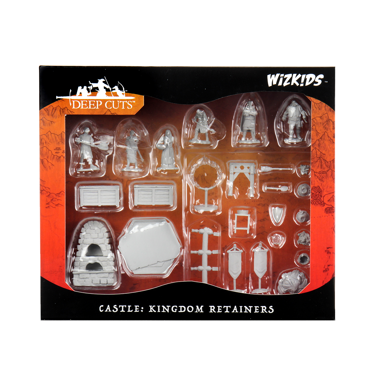 WizKids Deep Cuts Unpainted Miniatures Castle Kingdom Retainers-1