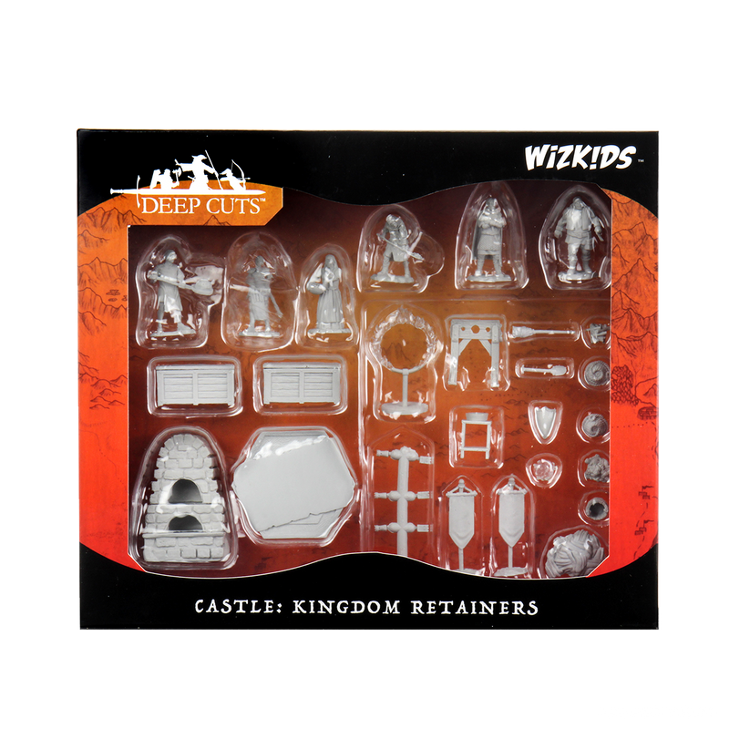 WizKids Deep Cuts Unpainted Miniatures Castle Kingdom Retainers-1