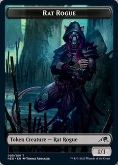 Samurai // Rat Rogue Double-Sided Token [Kamigawa: Neon Dynasty Tokens]-2