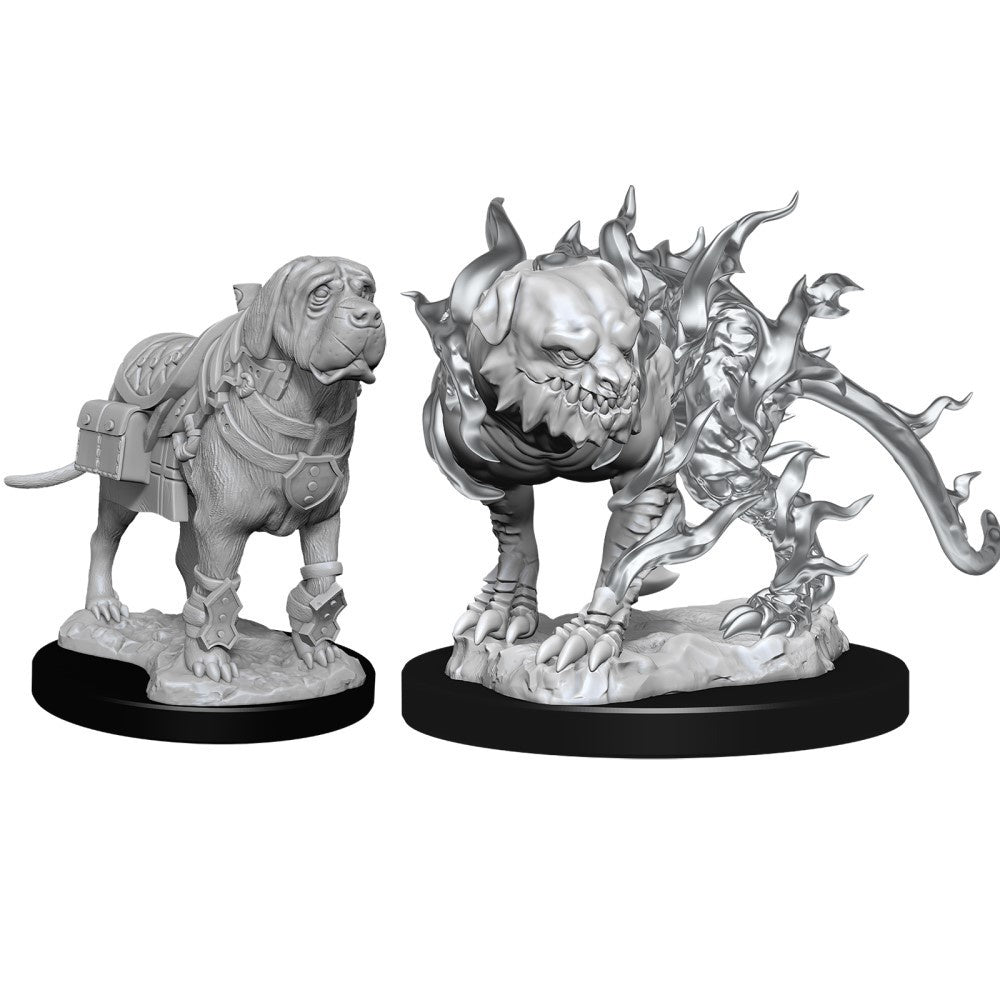 D&D Nolzurs Marvelous Unpainted Miniatures Mastif and Shadow Mastif-1