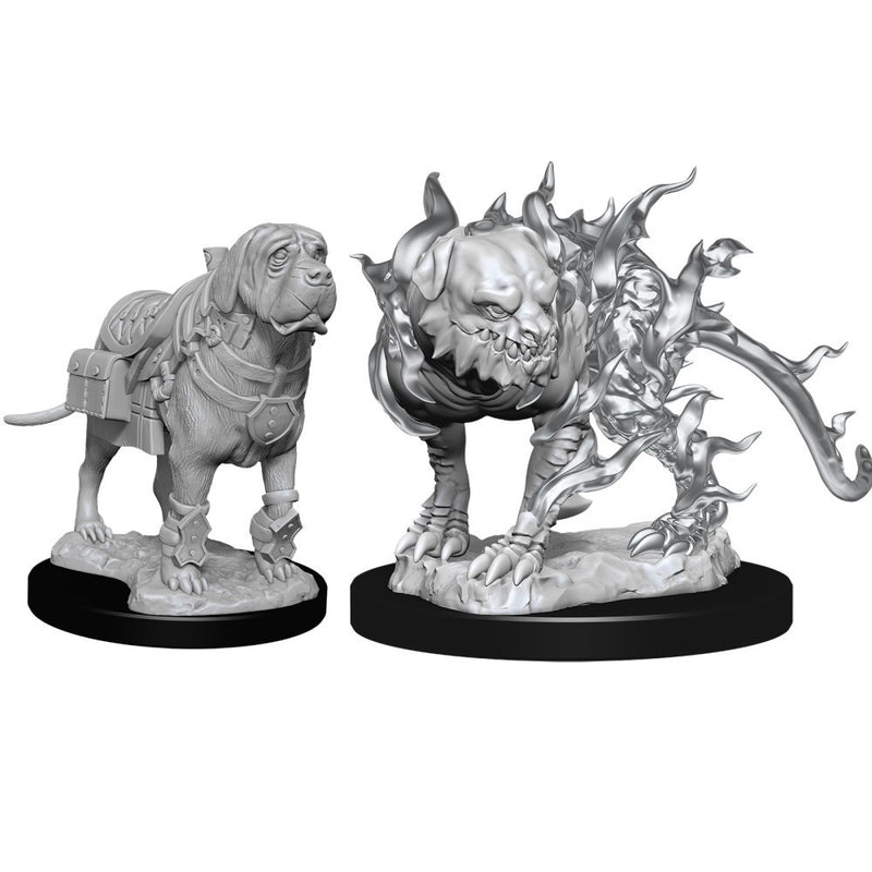 D&D Nolzurs Marvelous Unpainted Miniatures Mastif and Shadow Mastif-1