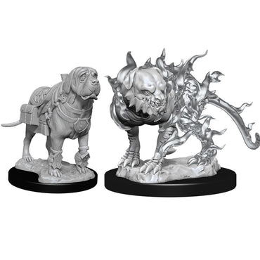 D&D Nolzurs Marvelous Unpainted Miniatures Mastif and Shadow Mastif