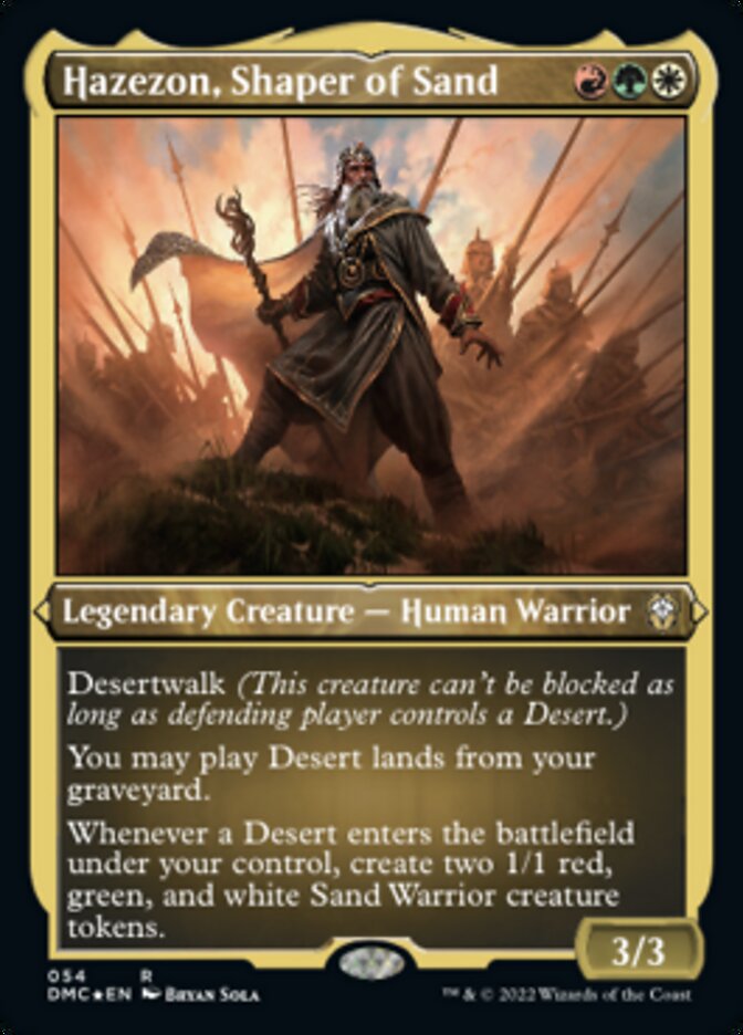 Hazezon, Shaper of Sand (Foil Etched) [Dominaria United Commander]-1