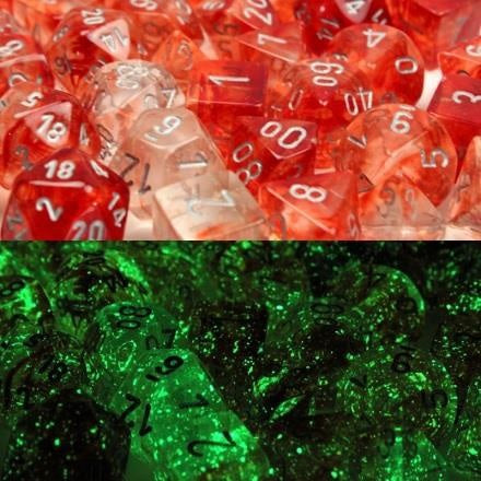 Nebula Polyhedral Red/Silver 7-Die Set