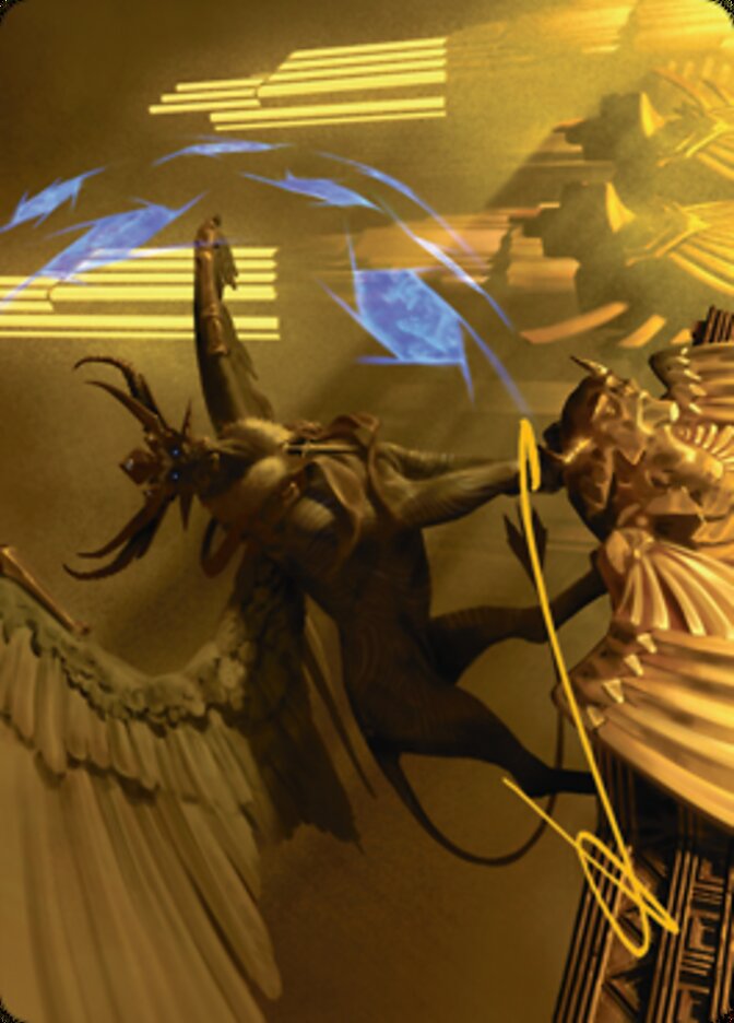 Raffine, Scheming Seer Art Card (Gold-Stamped Signature) [Streets of New Capenna Art Series]-1