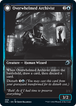 Overwhelmed Archivist // Archive Haunt [Innistrad: Double Feature]-1
