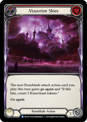 Mauvrion Skies (Red) [CRU145] (Crucible of War)  1st Edition Rainbow Foil