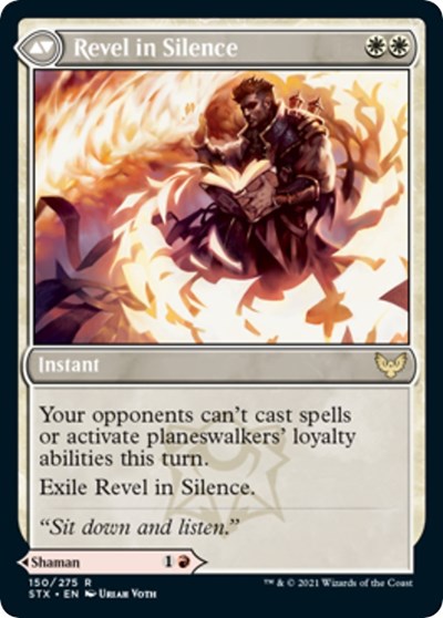 Flamescroll Celebrant // Revel in Silence [Strixhaven: School of Mages Prerelease Promos]-2