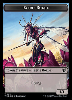 Faerie Rogue // Faerie (0011) Double-Sided Token [Wilds of Eldraine Commander Tokens]-1
