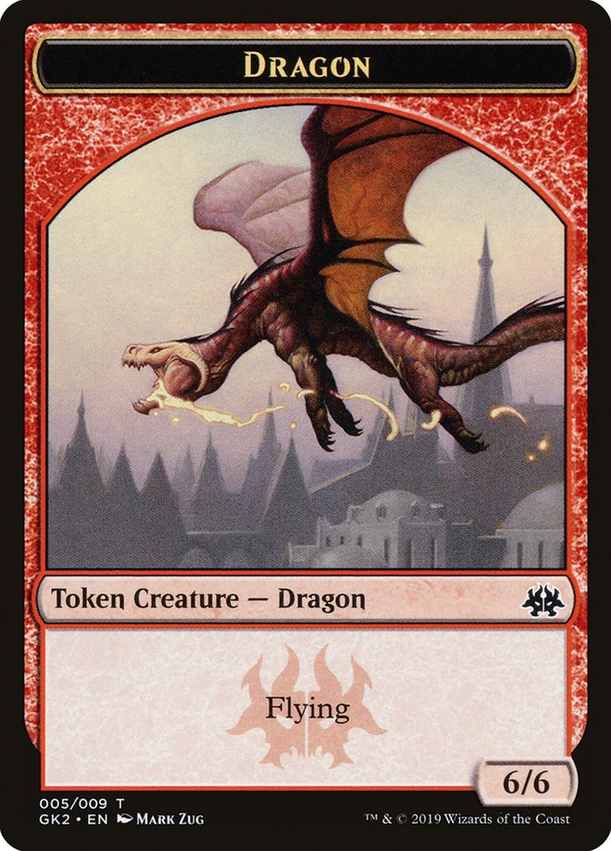 Dragon // Goblin Double-Sided Token [Ravnica Allegiance Guild Kit Tokens]-1