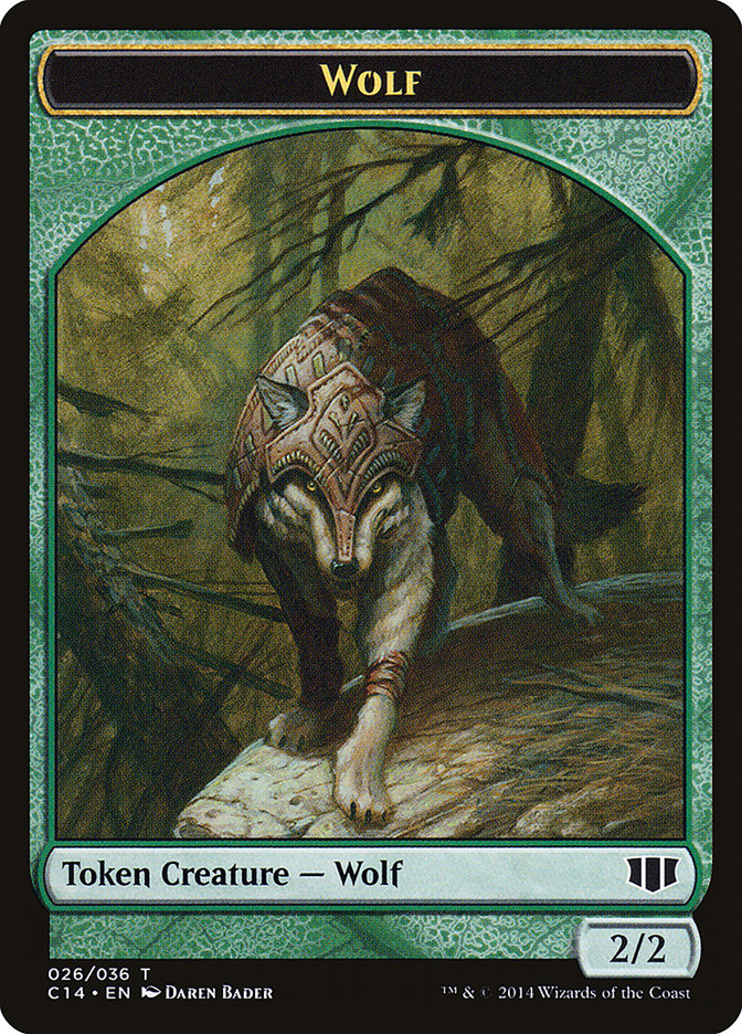Treefolk // Wolf Double-Sided Token [Commander 2014 Tokens]-2