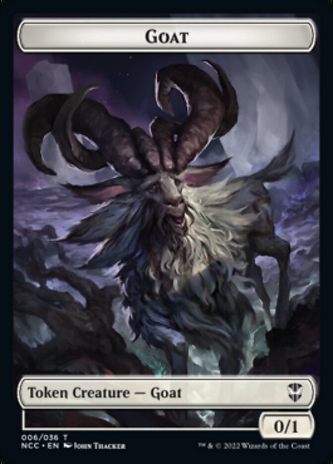 Zombie // Goat Double-Sided Token [Streets of New Capenna Commander Tokens]-2