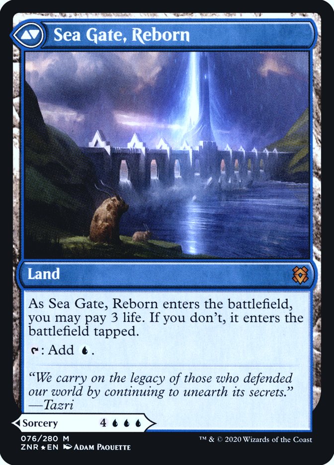 Sea Gate Restoration // Sea Gate, Reborn [Zendikar Rising Prerelease Promos]-2