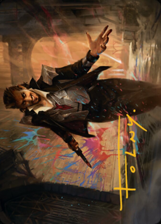 Anhelo, the Painter Art Card (Gold-Stamped Signature) [Streets of New Capenna Art Series]-1