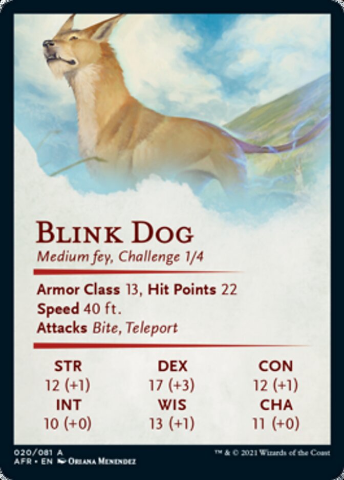 Blink Dog Art Card [Dungeons & Dragons: Adventures in the Forgotten Realms Art Series]-2