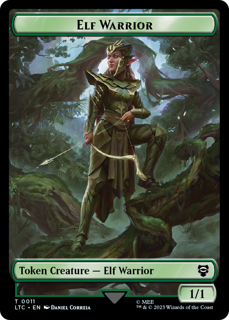 Elf Warrior // Bird Double Sided Token [The Lord of the Rings: Tales of Middle-Earth Commander Tokens]-1