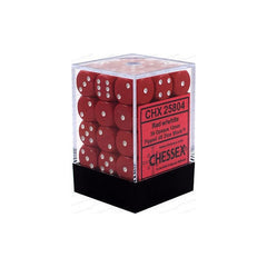 CHX 25804 Opaque 12mm d6 Red/White Block (36)-1